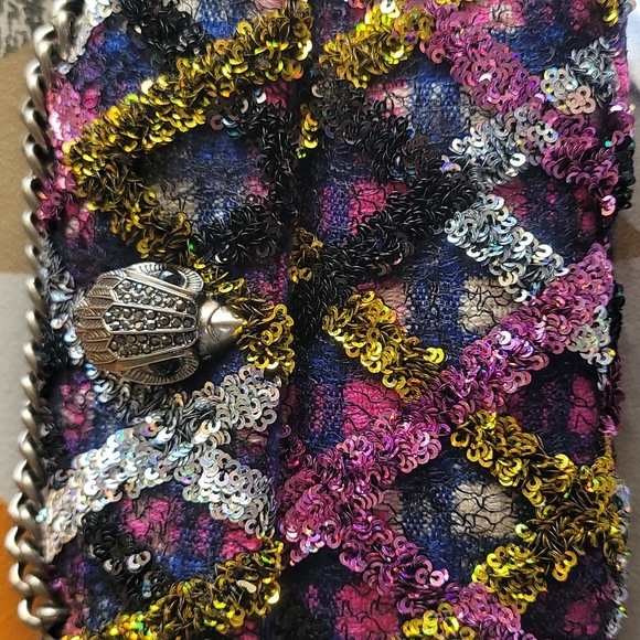 Sequined Mini Kensington Crossbody Bag  KURT GEIGER LONDON - Picture 12 of 14